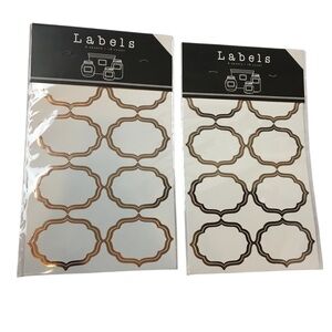 Jar Labels Copper Rose Gold Edge Organizing Labeling Pantry Crafts Gifts NWT